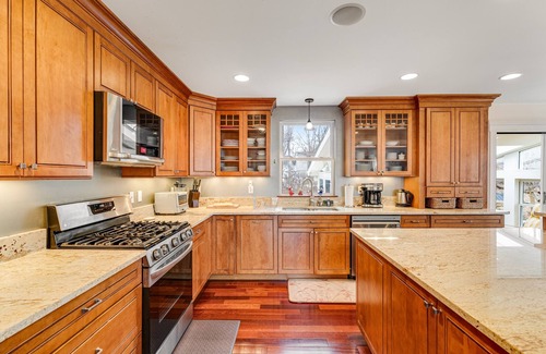 Malletts Bay House | Home on Lake Champlain with pool, hot tub, in-home gym, firepit, & lovely views