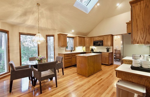 Spokane House | Home w/Deck & Yard - Purple King Bed - Workspace - Neighborhood Hiking Trails