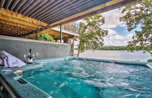 Rockwell House | Hot Tub and Dock Lakefront Home in Hot Springs