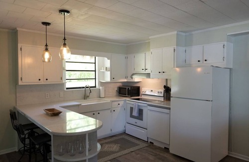 Jasper House | Hot Tub! Lakefront Home - Fire Pit, Kayaks, & Two-Story Dock