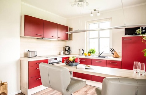 Fuhlendorf House | House Rose, luxury vacation home in Fuhlendorf for 4 people with sauna and beach chair