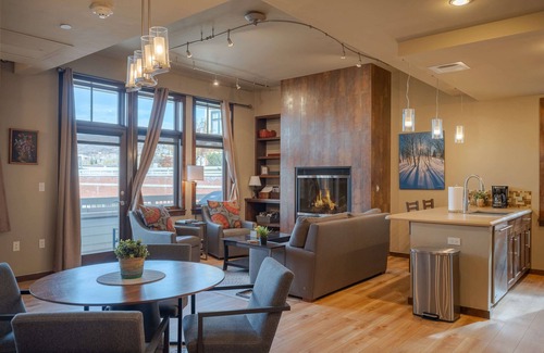 Downtown Steamboat Springs Condo | Howelsen Place A302 | Downtown Condo | Private Parking Garage | Fire Pit with Views
