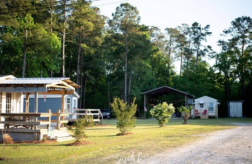 Swansboro House | Huge outdoor space, 7 acres w/3 tiny homes and pavilion all to yourself