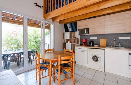 Les Ayguades House | IB64: Air-conditioned, two-bedroom, mezzanine pavillion with a large terrace.