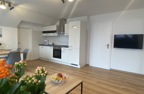 Motzach Apartment | Idyllic apartment in the countryside with south-facing balcony, parking space (wallbox) and bicycle room.