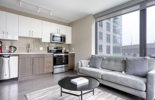 West End Apartment | Impeccable North Station 1BR w/Gym & W/D, nr Shopping, by Blueground