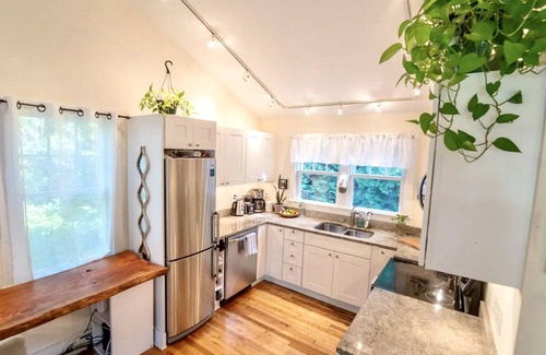 Brevard House | Incredible fenced in dog friendly cottage in downtown Brevard with hot tub!