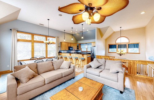 Wind Over Waves House | Incredible two-story home with private pool, hot tub, & game room