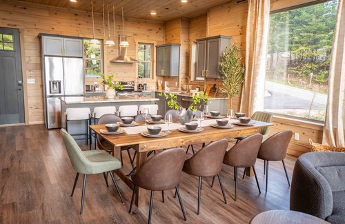 Sevierville Cabin | Indoor Heated Pool with Stunning Views!