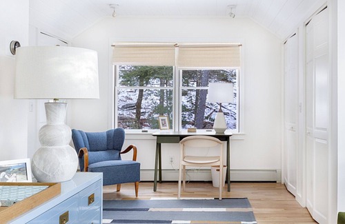 Mount Tremper House | Interior designed chalet in the Catskill Mountains; wraparound deck, scenic...