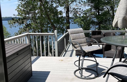 Webster House | Inviting 4BR/3Bath Home w/hot tub on crystal clear Devil's Lake in Webster, WI