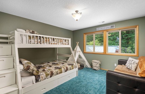 Marmot House | Iron Mountain: Luxe Mountain Cabin w/ Hot Tub, Fireplace & Game Room