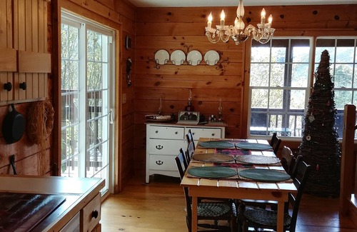 West Jefferson Cabin | Isaac's River Cabin - log cabin nestled on the banks of the New River