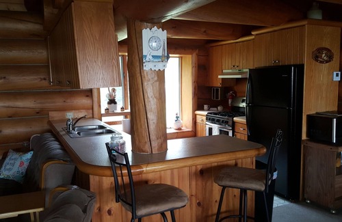 Bois Blanc Island Cabin | Island Getaway on BBI - Beautiful Log Home with Sandy Beachfront on Lake Huron