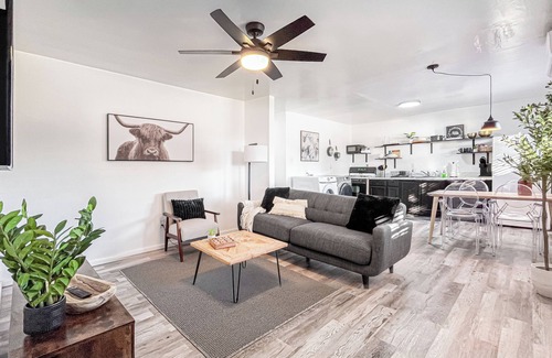 Abilene Condo | Kick back and relax in this calm, stylish space.