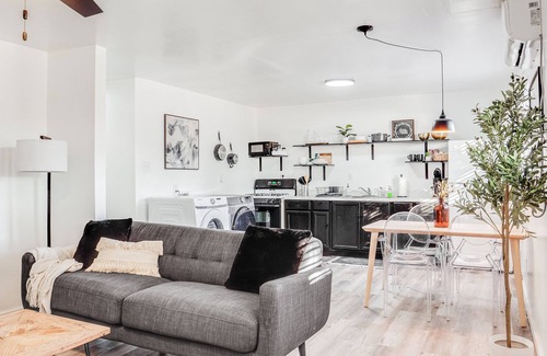 Abilene Condo | Kick back and relax in this calm, stylish space.