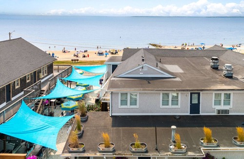 Falmouth Heights Condo | King Room w/Partial Ocean View Above Restaurant (203)