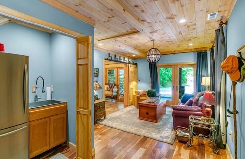 Maggie Valley Cabin | KnightFall-Luxury Cabin w/Waterfall in Backyard, Pet-Friendly, Private, Stunning