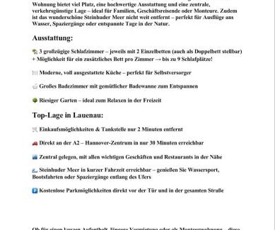 Lauenau Apartment | Komfortable Ferienwohnung Monteuerzimmer