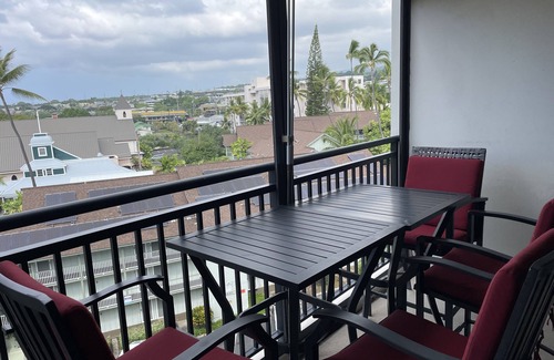 Historic Kailua Village Condo | Kona Alii Condo with Ocean, Sunset, Mountain and Town Views