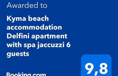Kolymbari Apartment | Kyma beach accommodation Delfini apartment with spa jaccuzzi 6 guests