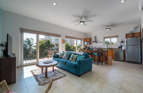 Emiliano Zapata Condo | La Azulita - air conditioned beach bungalow just steps from the sand & surf