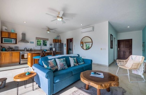 Emiliano Zapata Condo | La Azulita - air conditioned beach bungalow just steps from the sand & surf