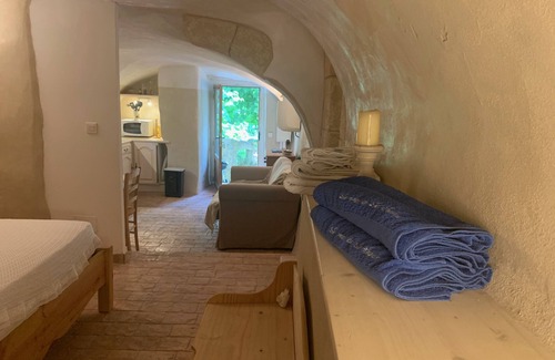 Saint-Sauveur-de-Cruzieres Cottage | La CAVE aux VINS with private terrace and barbecue/shared pool