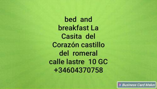 Castillo del Romeral Bed & Breakfast | la CASITA DEL CORAZON