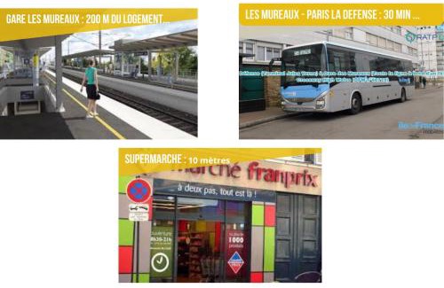 Les Mureaux Apartment | La Téranga - WIFI - Coeur de ville - Gare