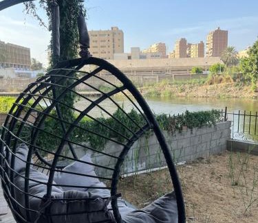 Old Cairo Apartment | Lake and nile view garden area