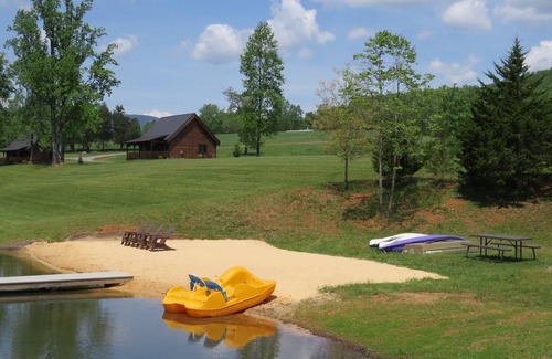 Faber House | Lake Front Log Home with Private Hot Tub