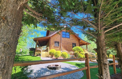 Lake Lure Cabin | Lake Lure-Lovely Log cabin- Private Lake with Beach access. Kayaks provided. Pet