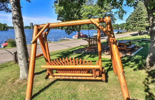 Minocqua Condo | Lake Minocqua 2nd floor studio with boat slip/on snowmobile trail