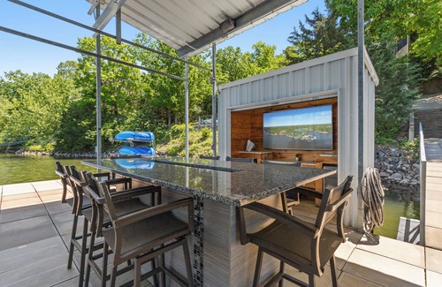 Gravois Mills House | Lake of the Ozarks Luxury Waterfront Home: 5 BR with Private Dock and Open Slip