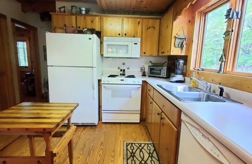 Lake Oconee House | Lake Sinclair Log Cabin with Private Beach