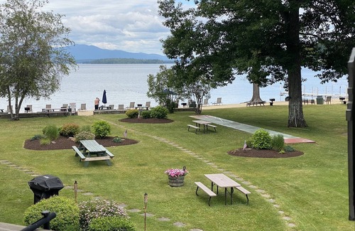 Gilford Condo | Lake view condo, Private Beach, Private concert entrance, pool