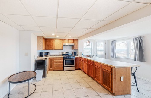 Watkins Glen House | Lake-view countryside haven with deck, two kitchens, fireplace, firepit & AC