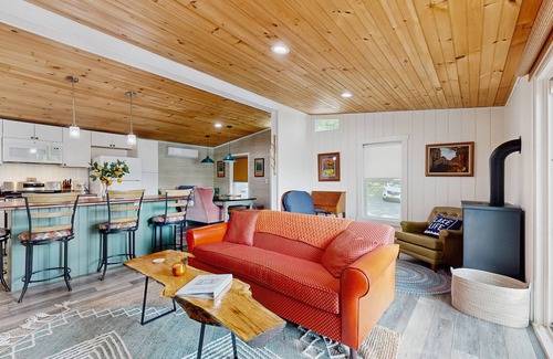 Town of Jerusalem House | Lake-view home with private water access, dock, 2 kayaks, deck, & fireplaces
