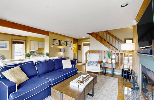 Gilford House | Lake-view townhome with lakefront swimming, pools, fireplace, tennis/pickleball