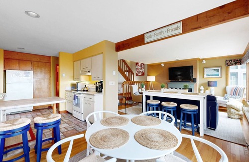 Gilford House | Lake-view townhome with lakefront swimming, pools, fireplace, tennis/pickleball