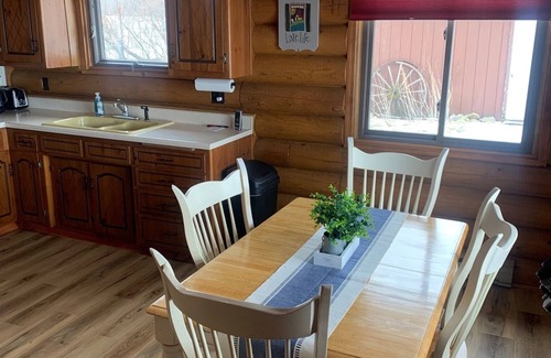 Chilton House | Lake Winnebago waterfront 3 bedroom Log home on a private lot with a great view!