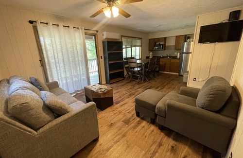 Kimberling City Cabin | Lakefront 2BR Duplex Cabin w/Pool + Boat dock
