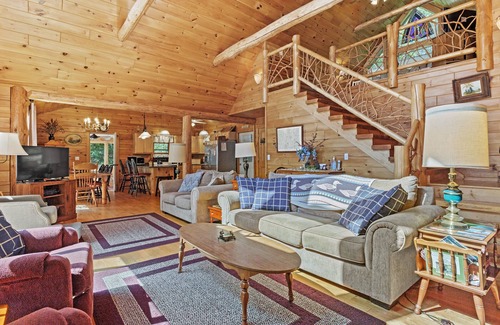 Chestertown House | Lakefront cabin with beautiful loft, game room, views, private dock