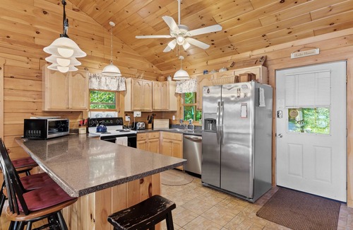 Chestertown House | Lakefront cabin with beautiful loft, game room, views, private dock