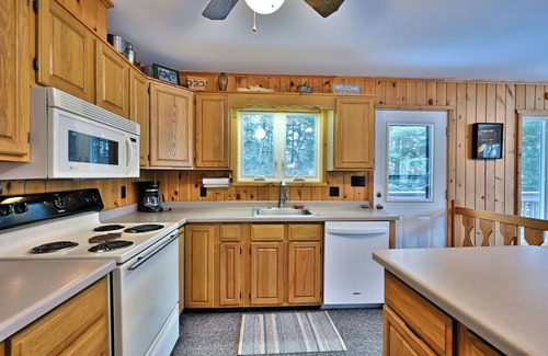 Hayward Cabin | Lakefront Cabin with Dock, Kayaks, and Stunning Views on Quiet Teal Lake