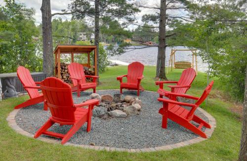 Minocqua House | Lakefront Cabin with Private Dock and Fire Pit!