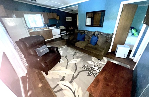 Elf Cabin | Lakefront cabin with double decker dock. Private secluded lakefront lot.