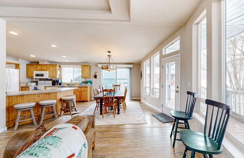 Spirit Lake House | Lakefront, dog-friendly home with dock, great porch & gorgeous views