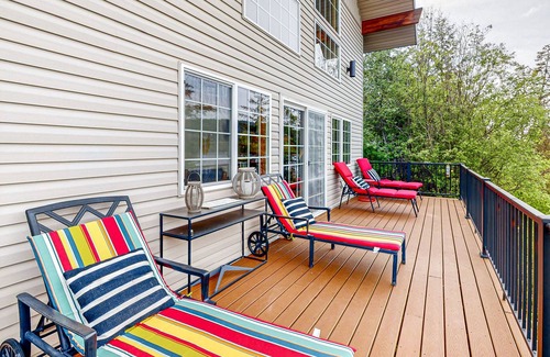 Coeur d'Alene House | Lakefront, dog-friendly home with private dock, swimming beach & firepit